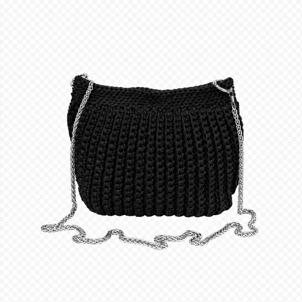 Knitted Chain Crossbody Bag