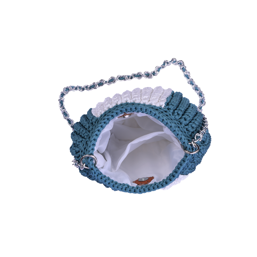 Knitted Two-Tone Crossbody Bag